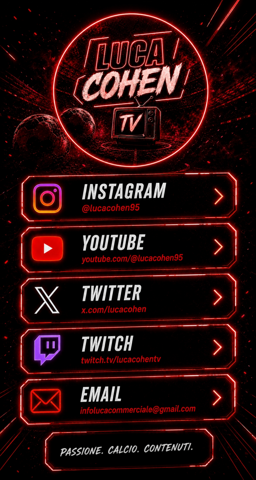 Luca Cohen TV: Instagram, YouTube, Twitter, Twitch ed email